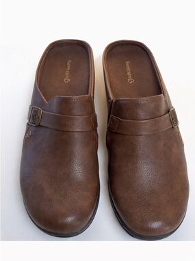 Baretraps Dawn Clogs Brown Comfort Mule Slip On Buckle Women’s 8M NEW